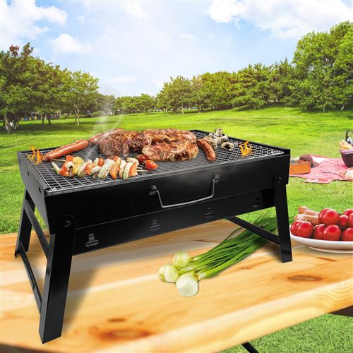 Barbecue pliable portable au charbon de bois en acier inoxydable -Grill Nomade